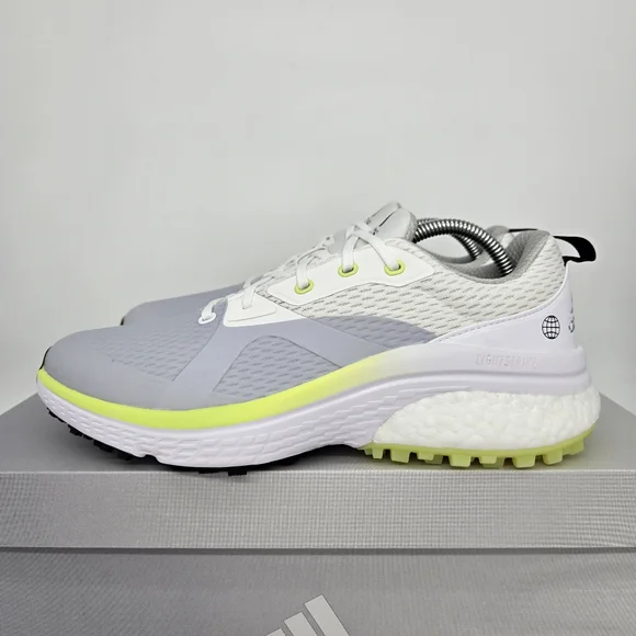 New adidas Solarmotion 'White Pulse Lime' Men's Spikeless Golf Shoes Size 10.5 - Picture 1 of 8